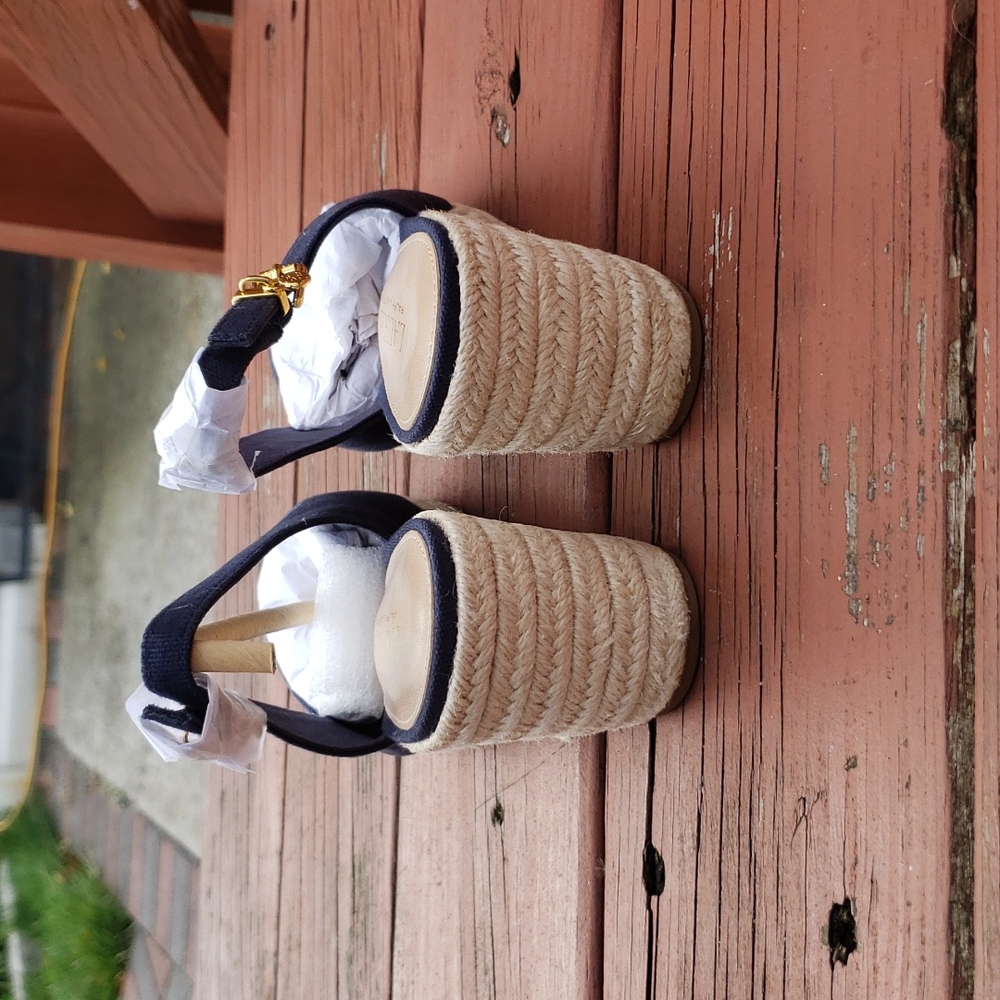 New Ralph Lauren blue wedges size 8 - Picture 8 of 9